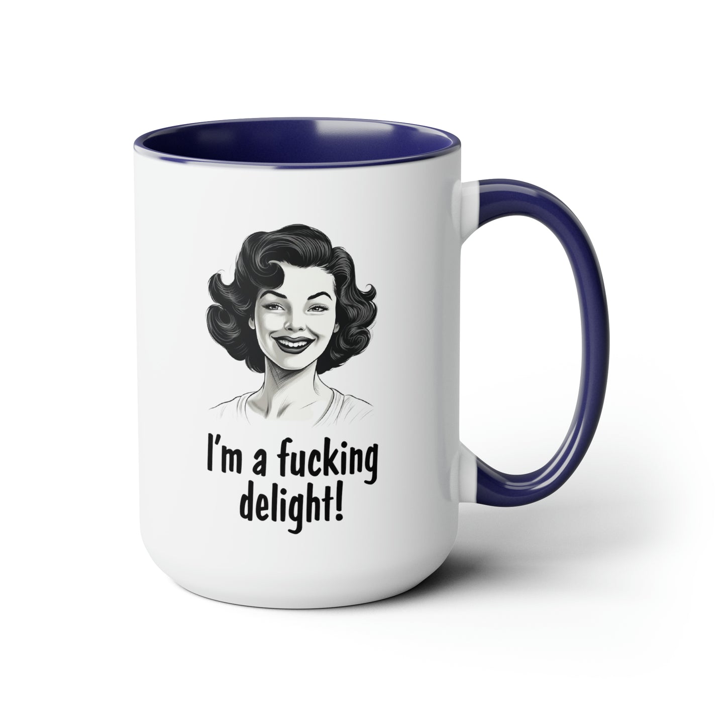 Delight Two-Tone Coffee Mugs, 15oz