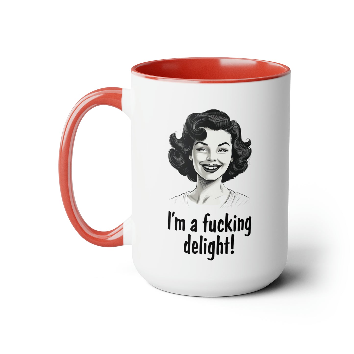 Delight Two-Tone Coffee Mugs, 15oz