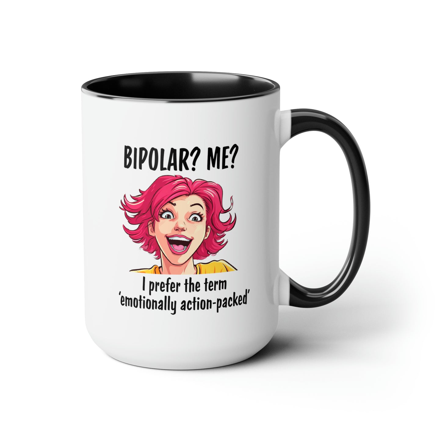 BiPolar Two-Tone Coffee Mugs, 15oz