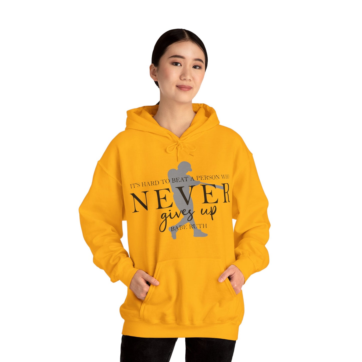 Never Give Up Unisex Heavy Blend™ Hooded Sweatshirt