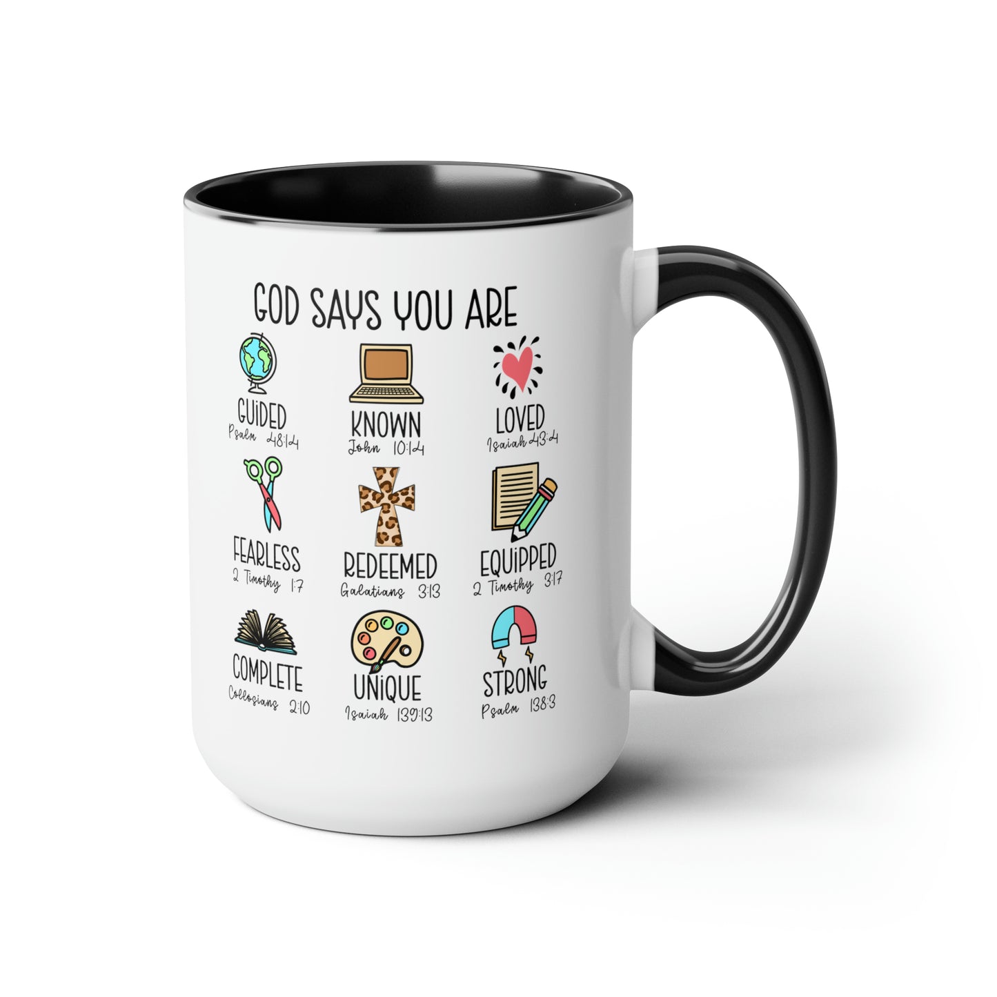 God Says Two-Tone Coffee Mugs, 15oz