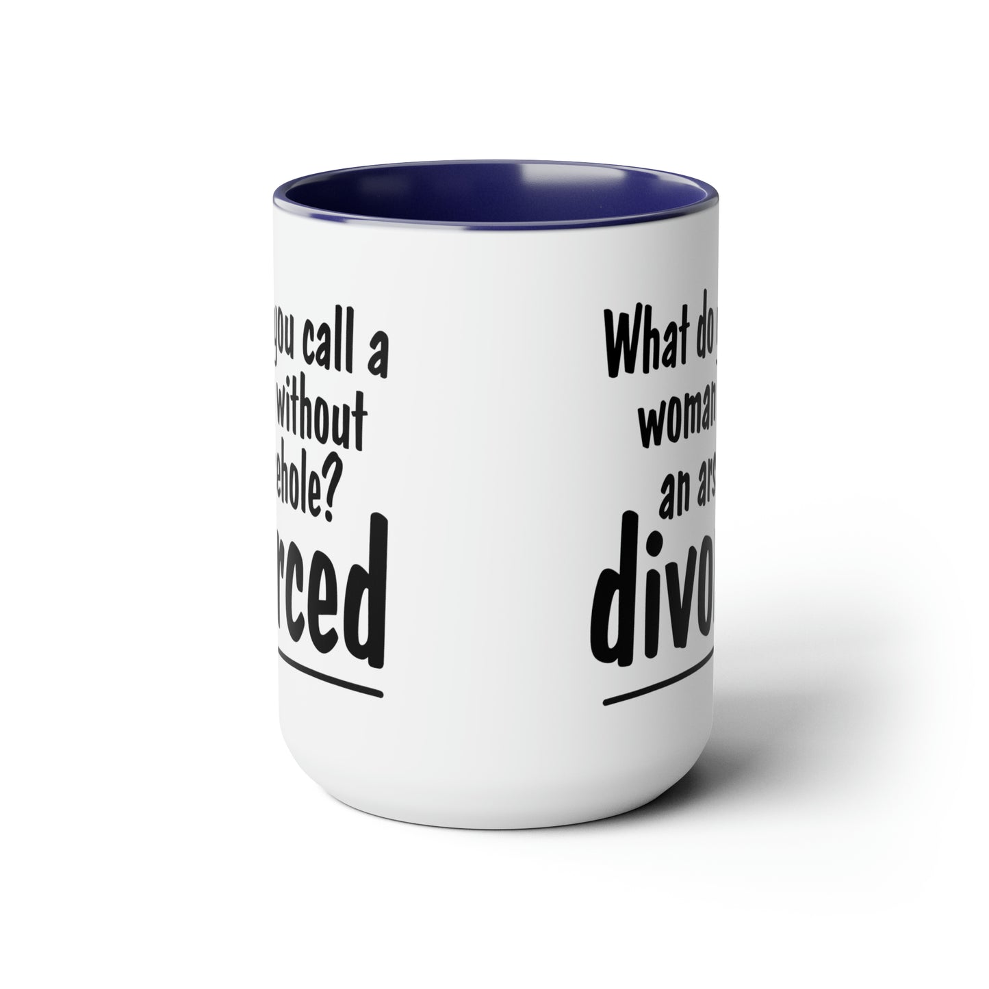 Divorced Two-Tone Coffee Mugs, 15oz