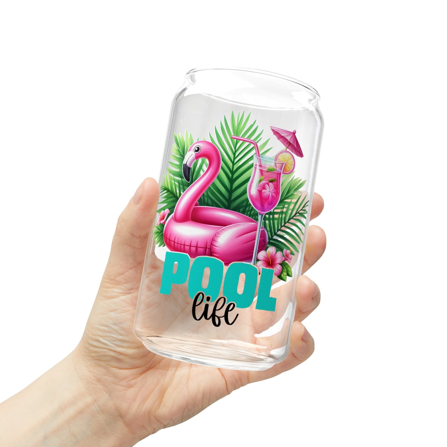 Pool Life Sipper Glass, 16oz