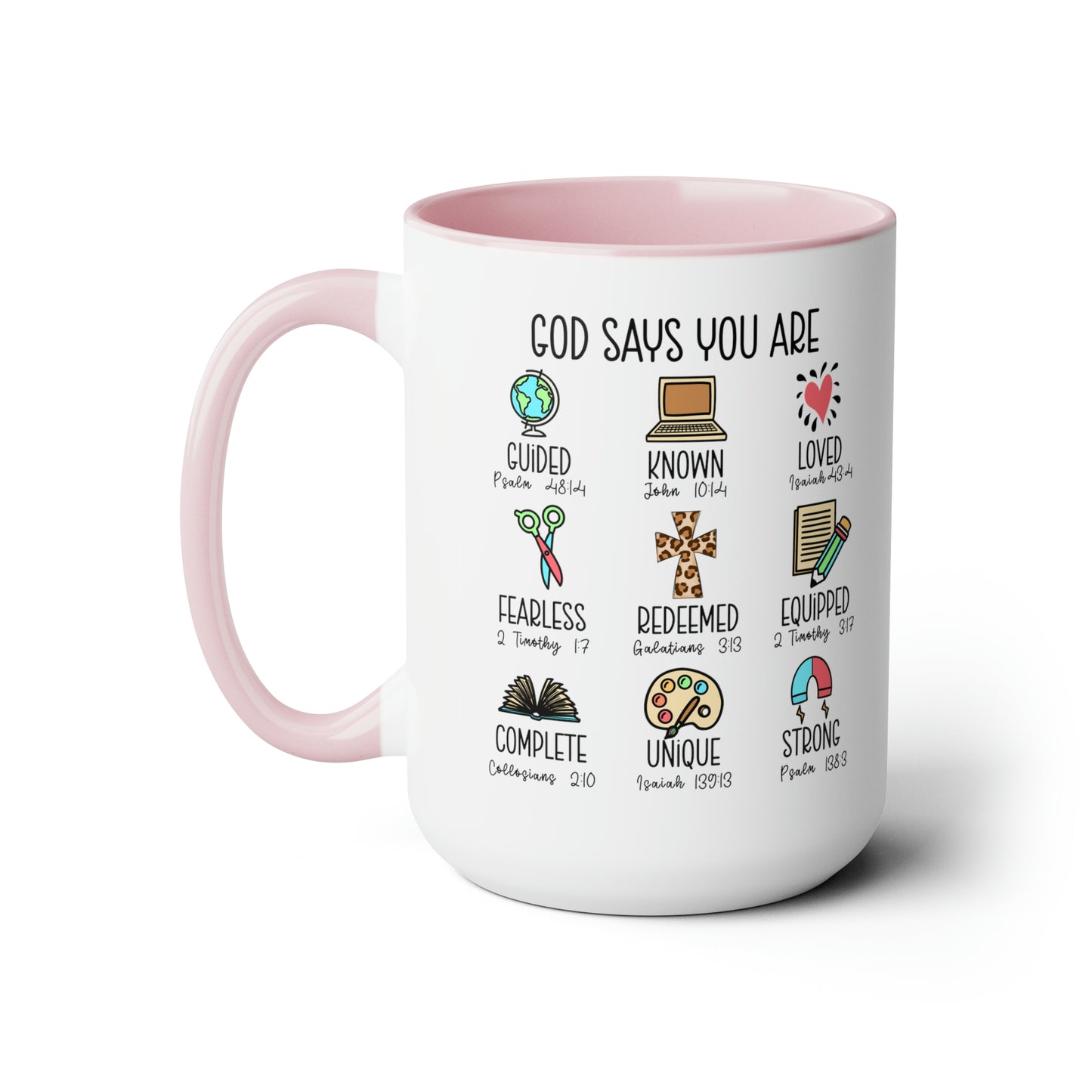 God Says Two-Tone Coffee Mugs, 15oz