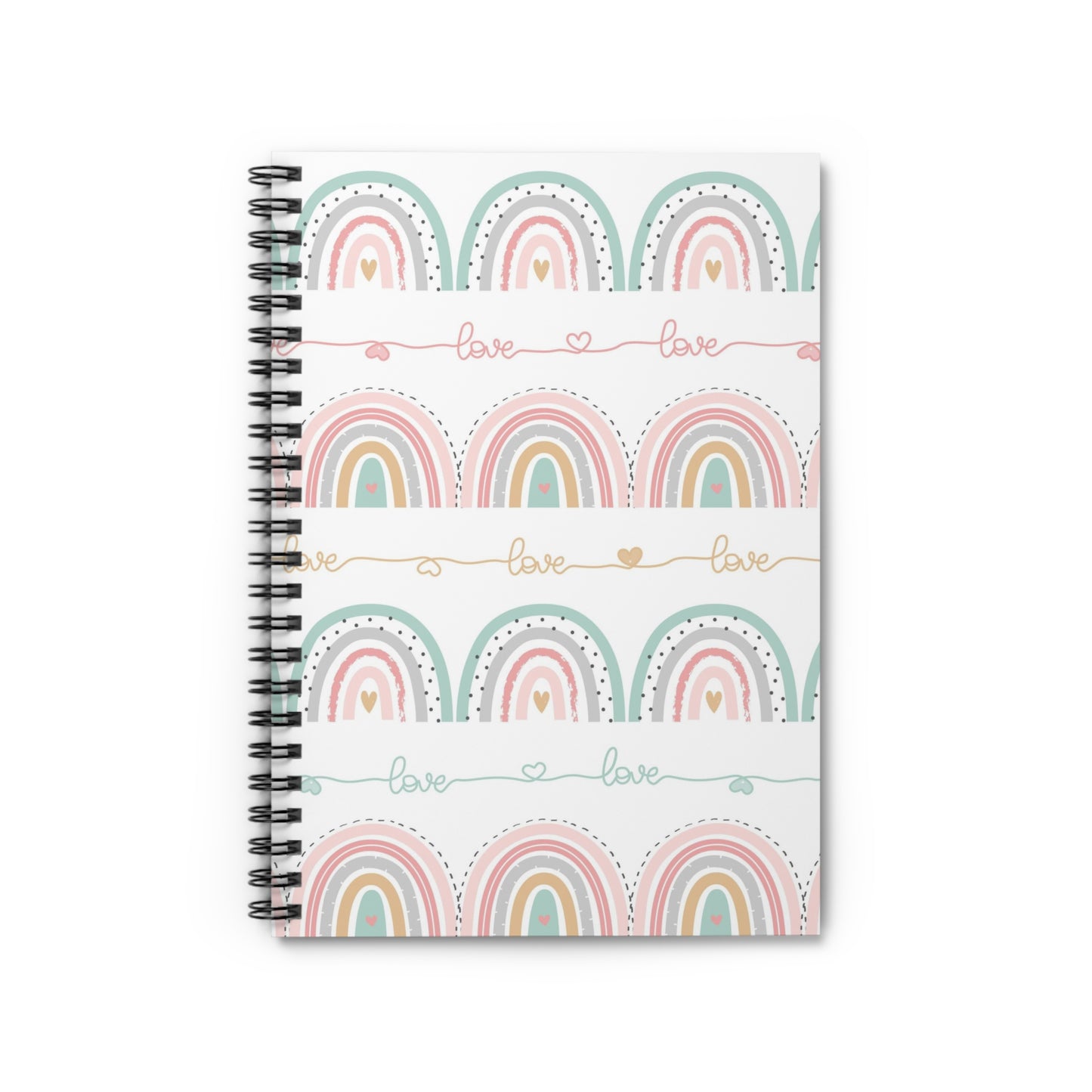 Rainbows and Love Spiral Notebook - Ruled Line