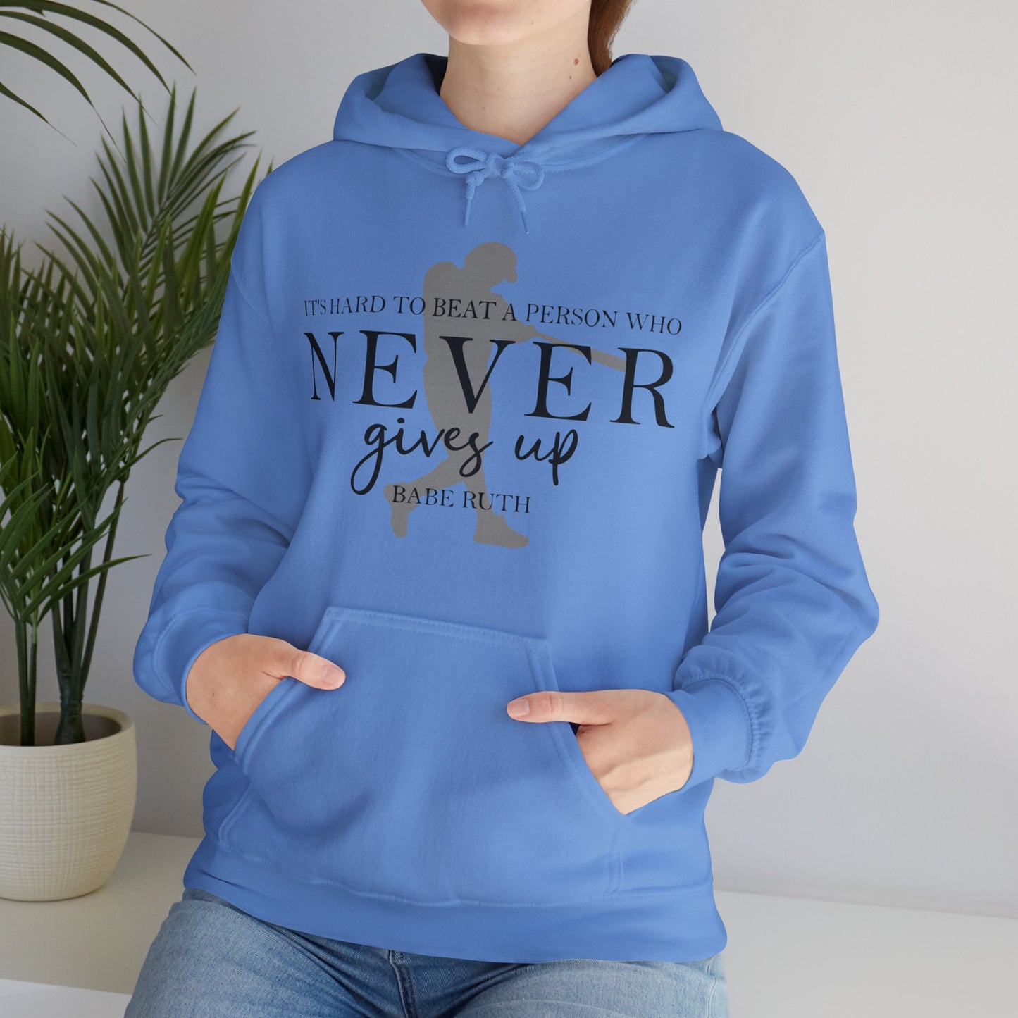 Never Give Up Unisex Heavy Blend™ Hooded Sweatshirt