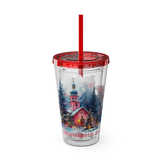 The Greatest Gift Sunsplash Tumbler with Straw, 16oz