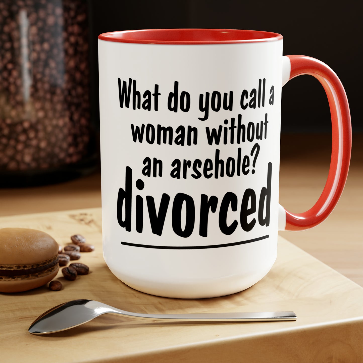 Divorced Two-Tone Coffee Mugs, 15oz