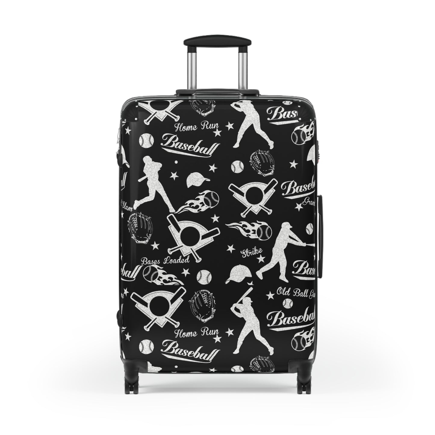 Black and Glitter Baseball Suitcase