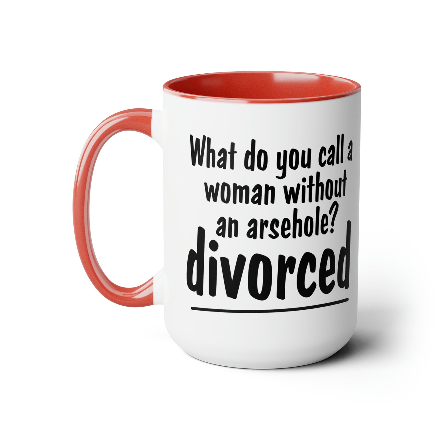 Divorced Two-Tone Coffee Mugs, 15oz