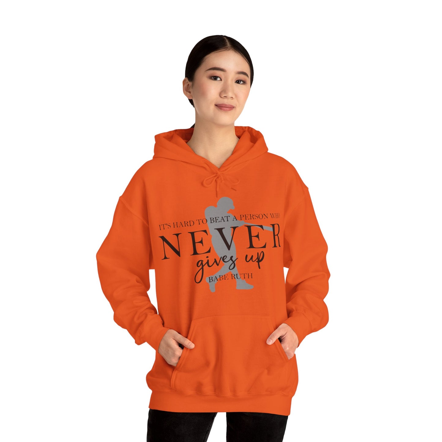 Never Give Up Unisex Heavy Blend™ Hooded Sweatshirt