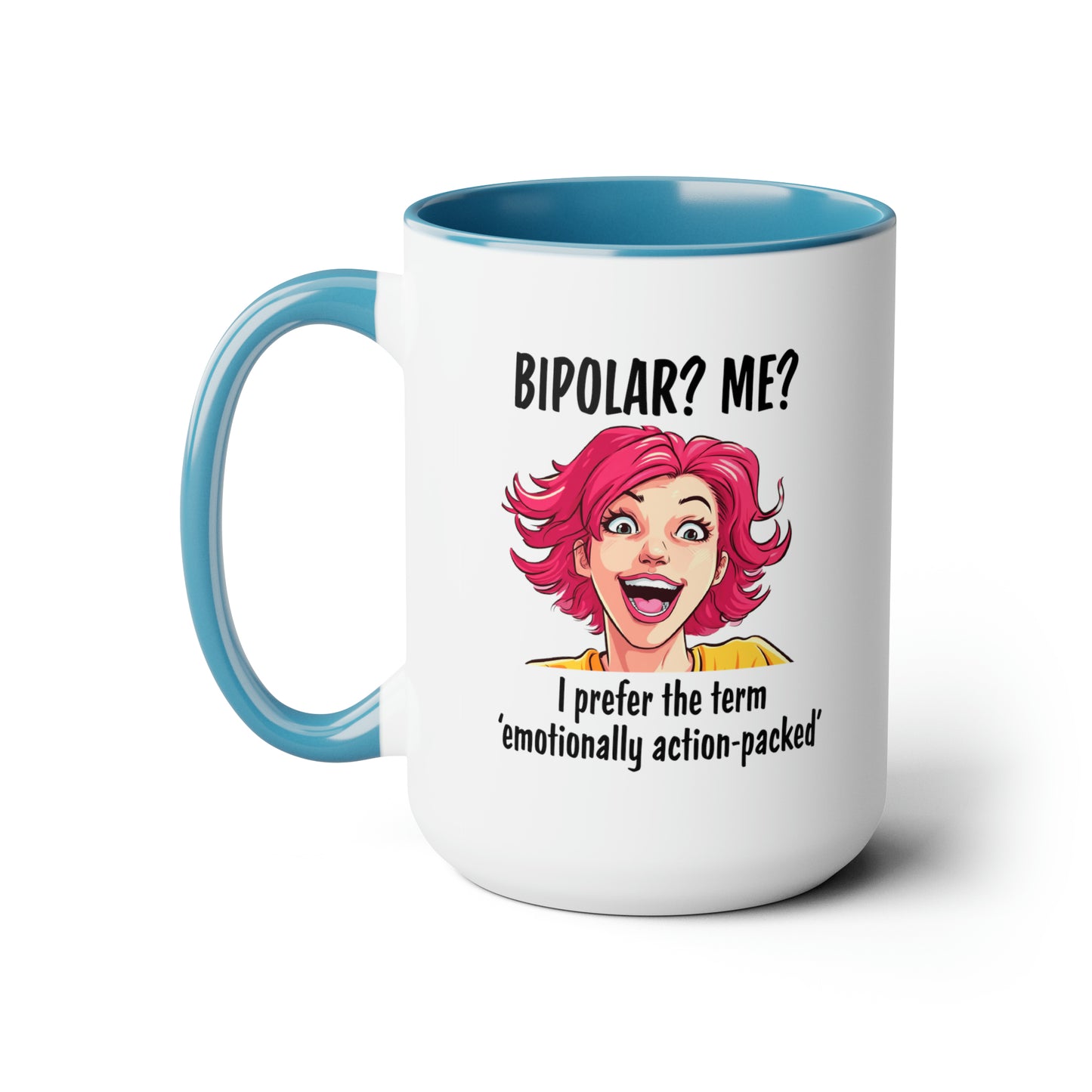 BiPolar Two-Tone Coffee Mugs, 15oz