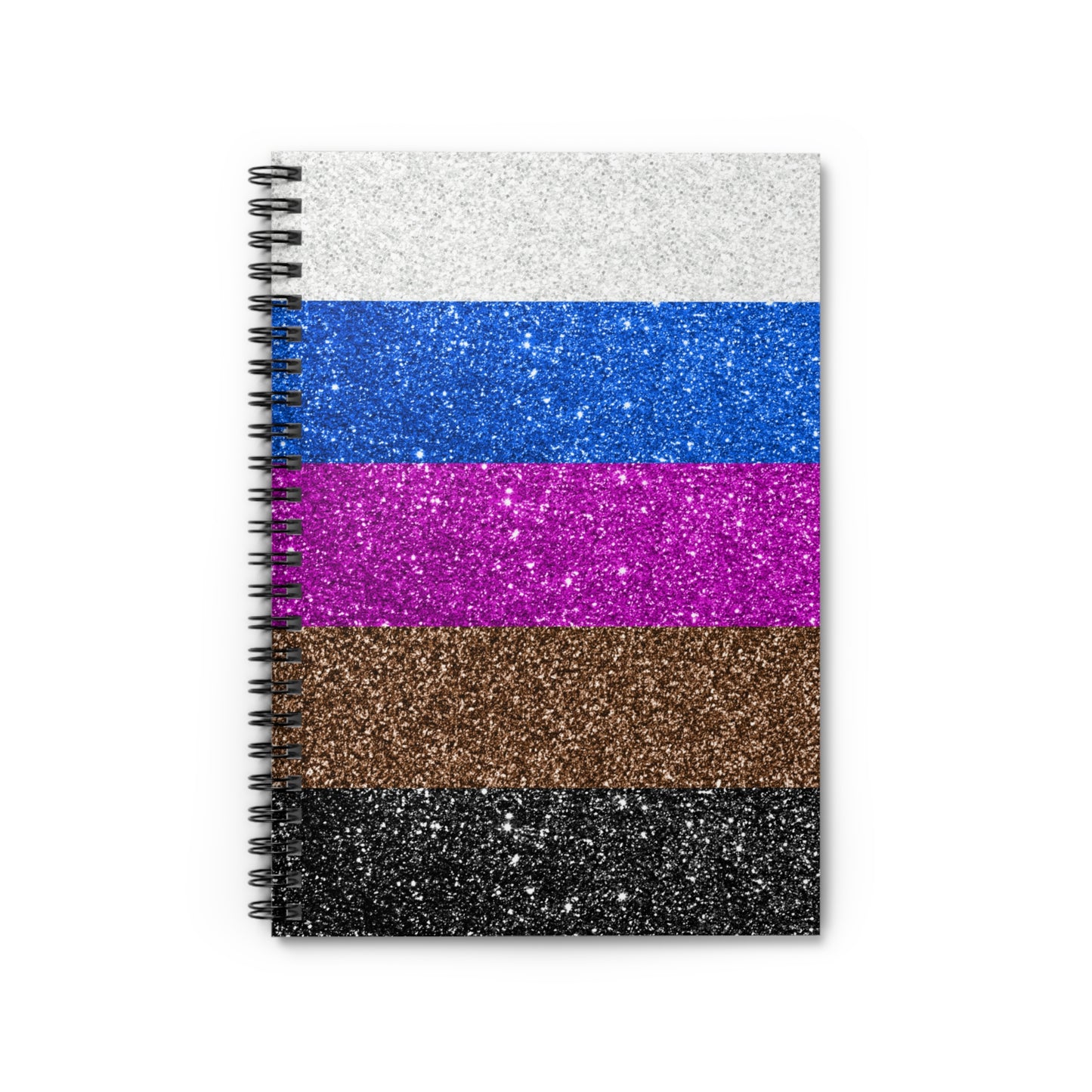 Glitter Jiu Jitsu Belts Spiral Notebook - Ruled Line