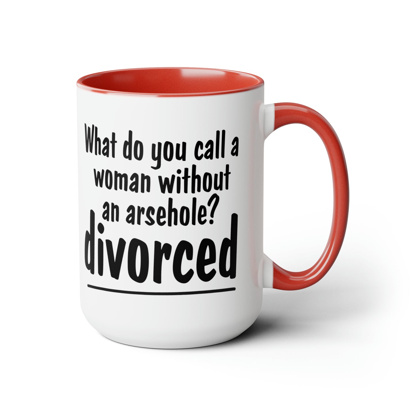 Divorced Two-Tone Coffee Mugs, 15oz