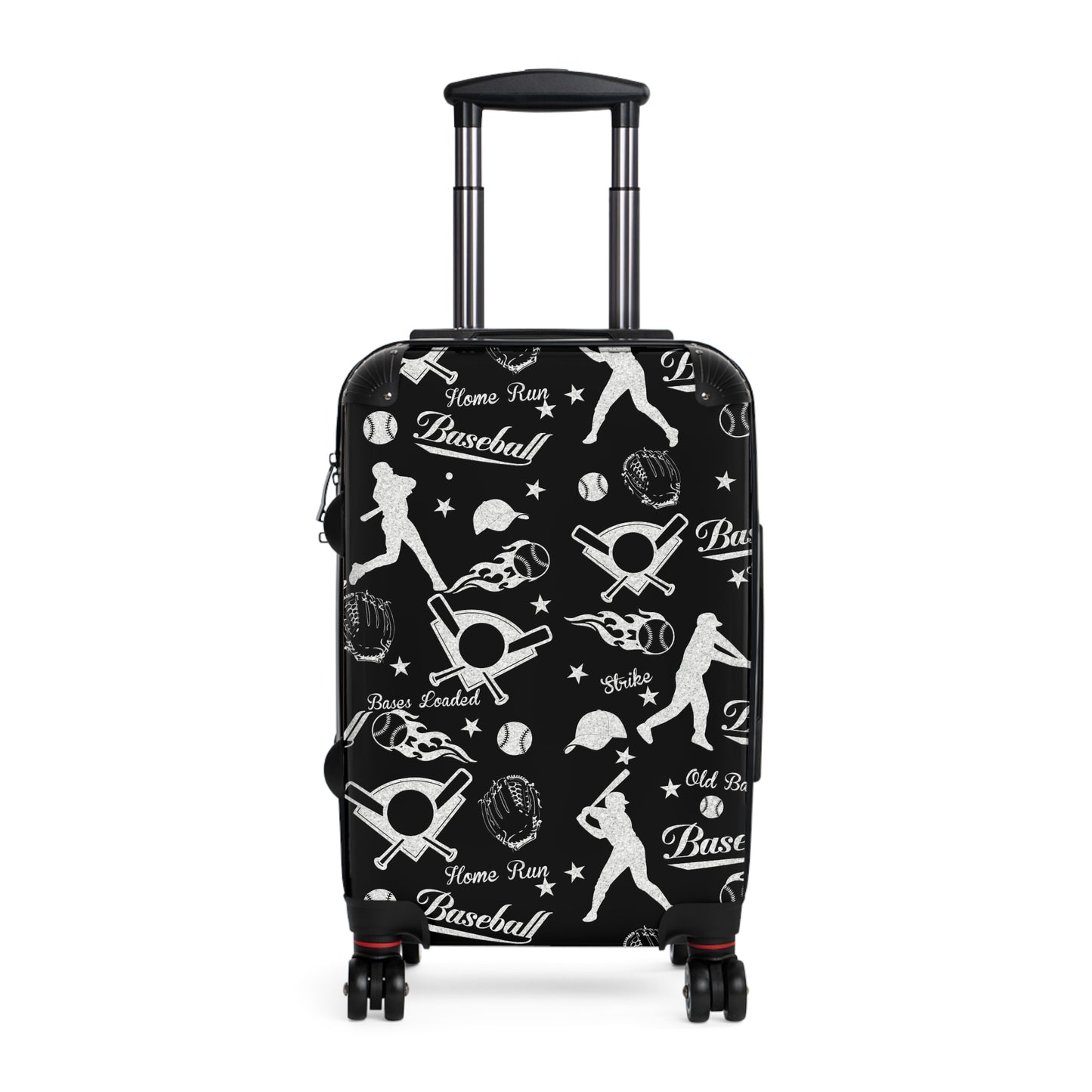 Black and Glitter Baseball Suitcase