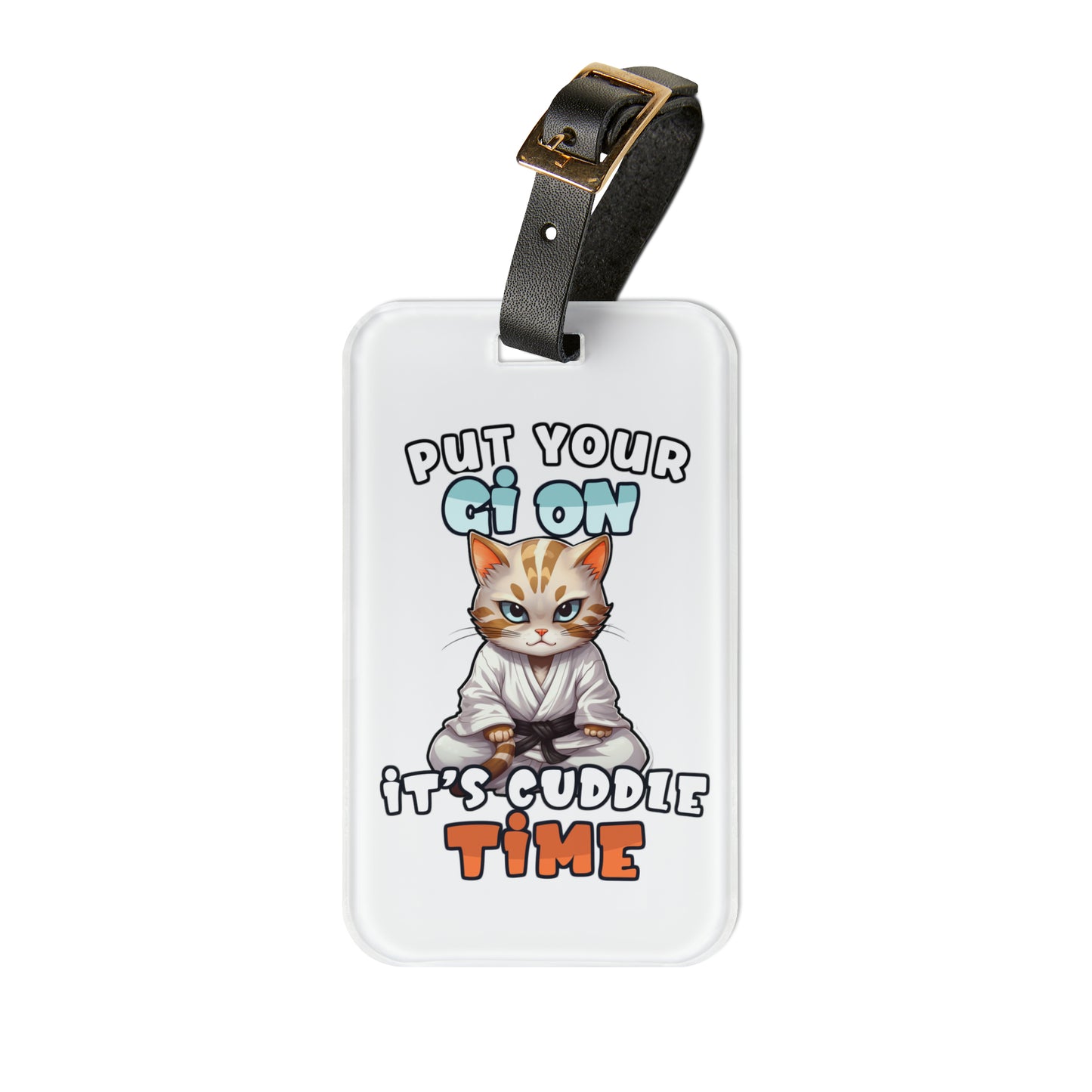 Jiu Jitsu Cat Luggage Tag