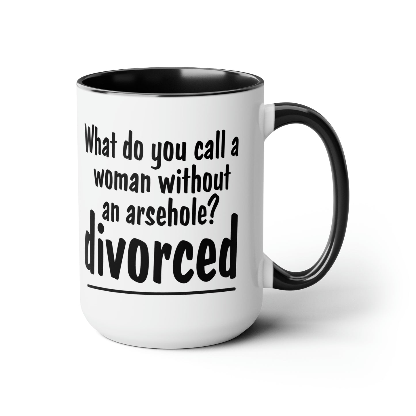 Divorced Two-Tone Coffee Mugs, 15oz