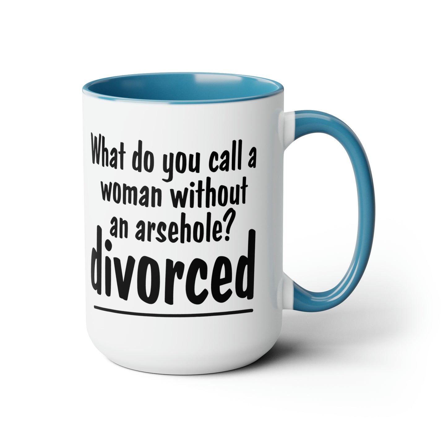 Divorced Two-Tone Coffee Mugs, 15oz