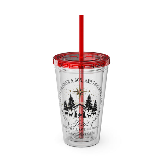 Matthew Sunsplash Tumbler with Straw, 16oz