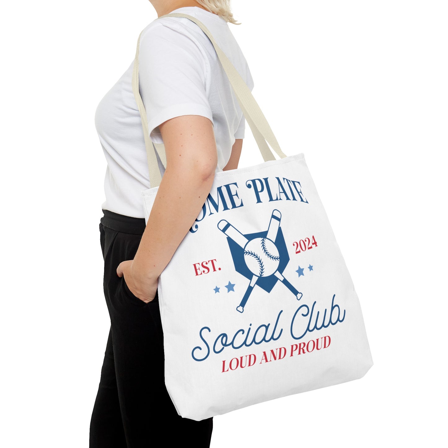 Home Plate Social Club Tote Bag (AOP)