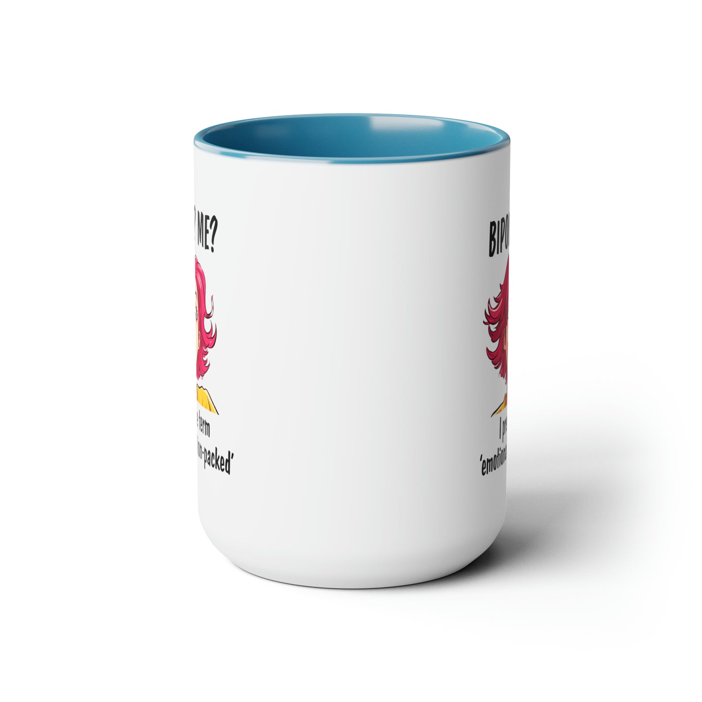 BiPolar Two-Tone Coffee Mugs, 15oz