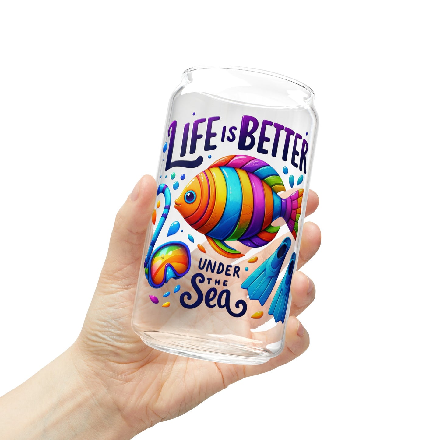 Life is Better Under The Sea Sipper Glass, 16oz