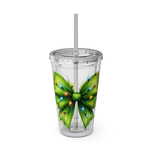 Grinch Bow Sunsplash Tumbler with Straw, 16oz