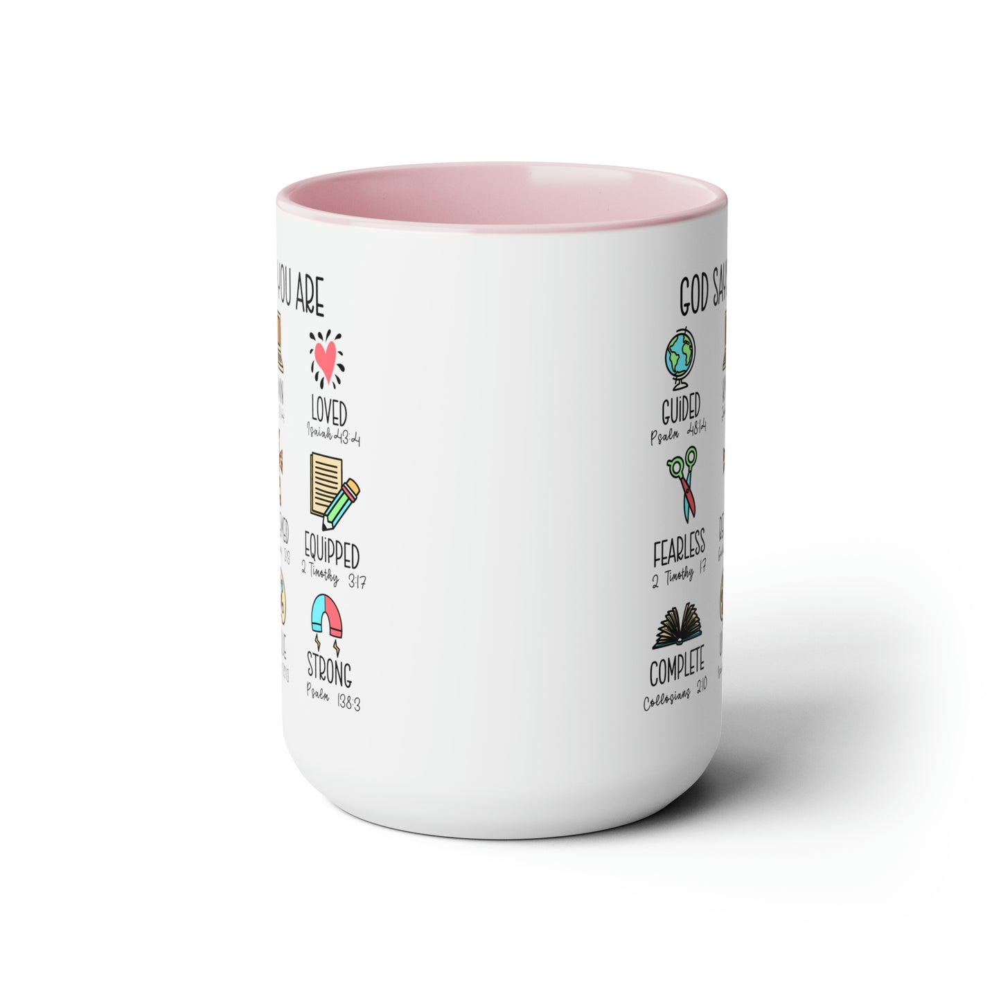 God Says Two-Tone Coffee Mugs, 15oz