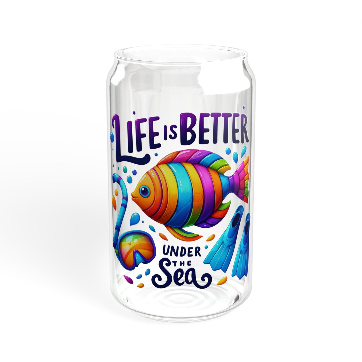 Life is Better Under The Sea Sipper Glass, 16oz