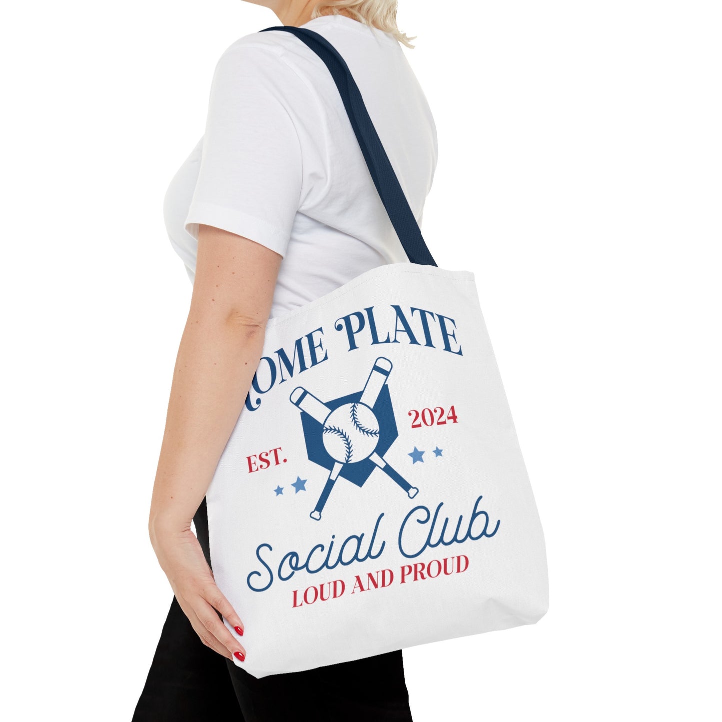 Home Plate Social Club Tote Bag (AOP)