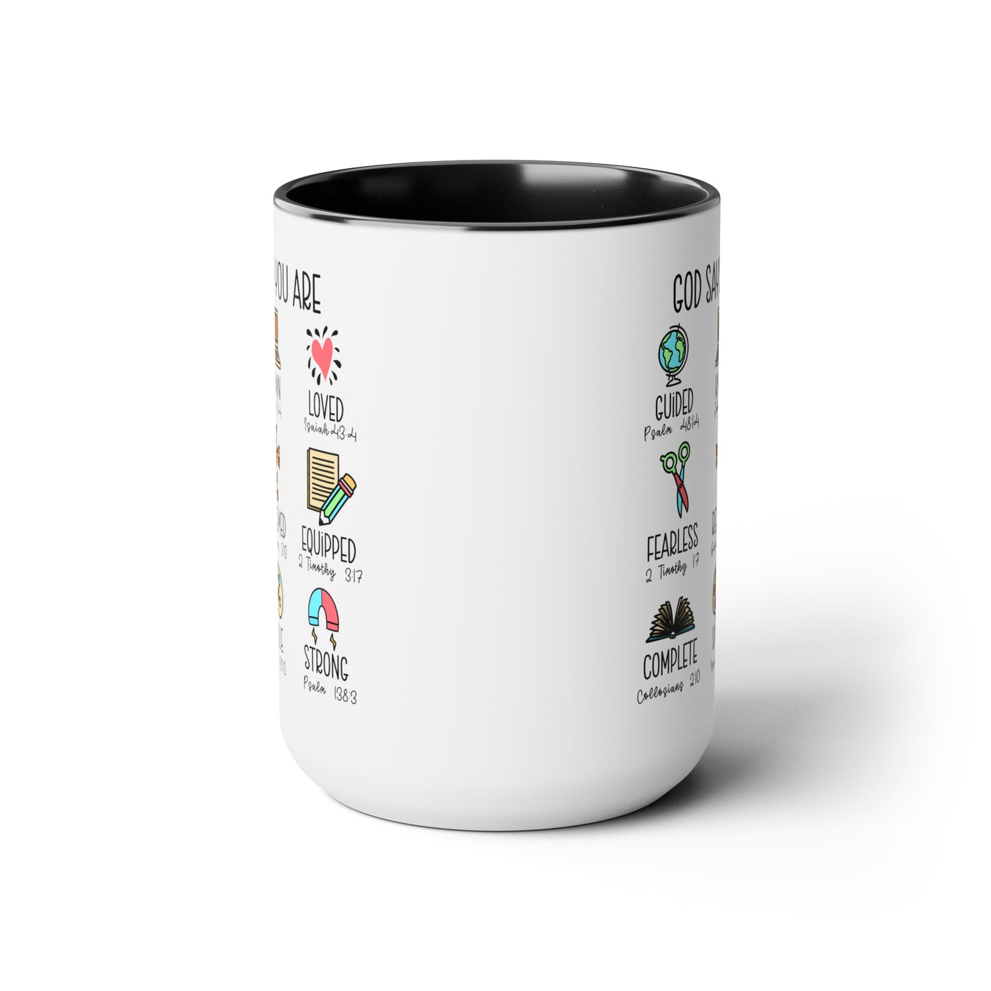 God Says Two-Tone Coffee Mugs, 15oz