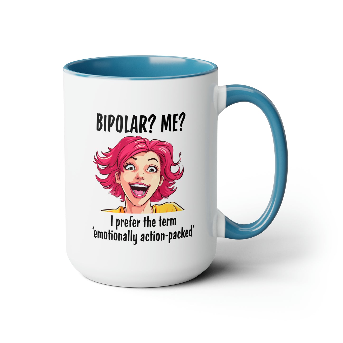 BiPolar Two-Tone Coffee Mugs, 15oz