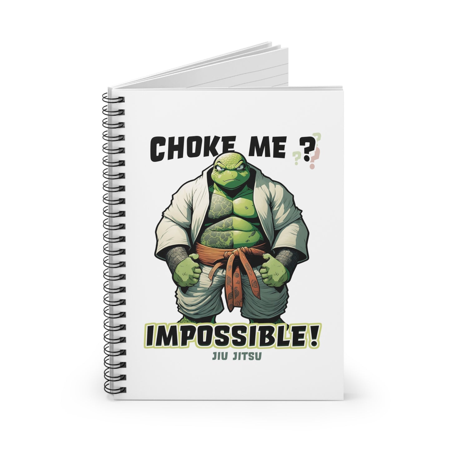 Jiu Jitsu Turtle Spiral Notebook - Ruled Line