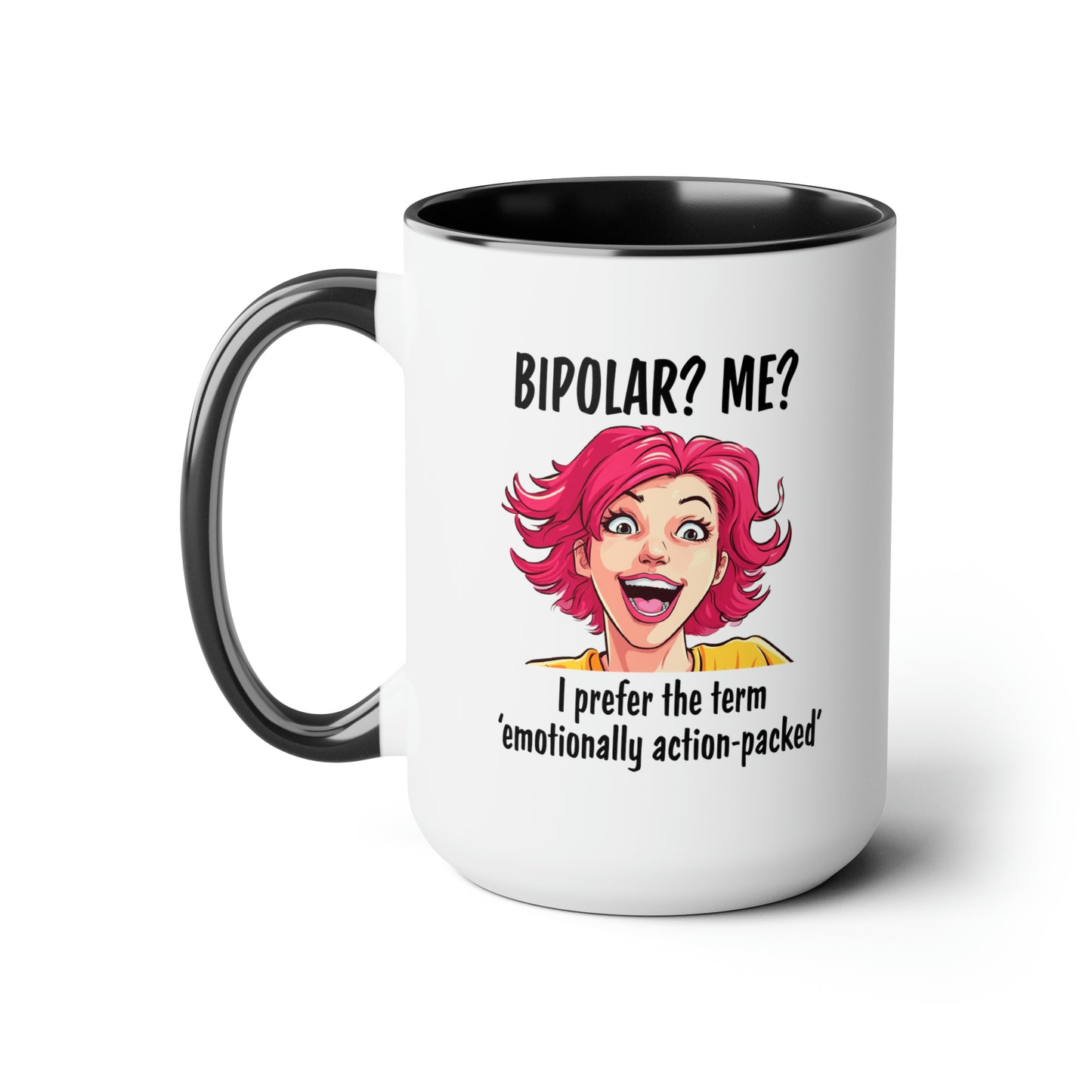 BiPolar Two-Tone Coffee Mugs, 15oz