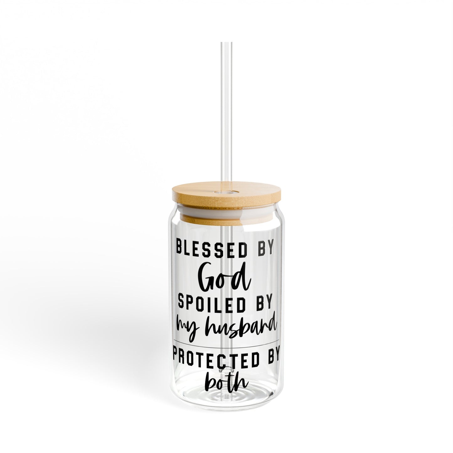 Blessed and Protected Sipper Glass, 16oz