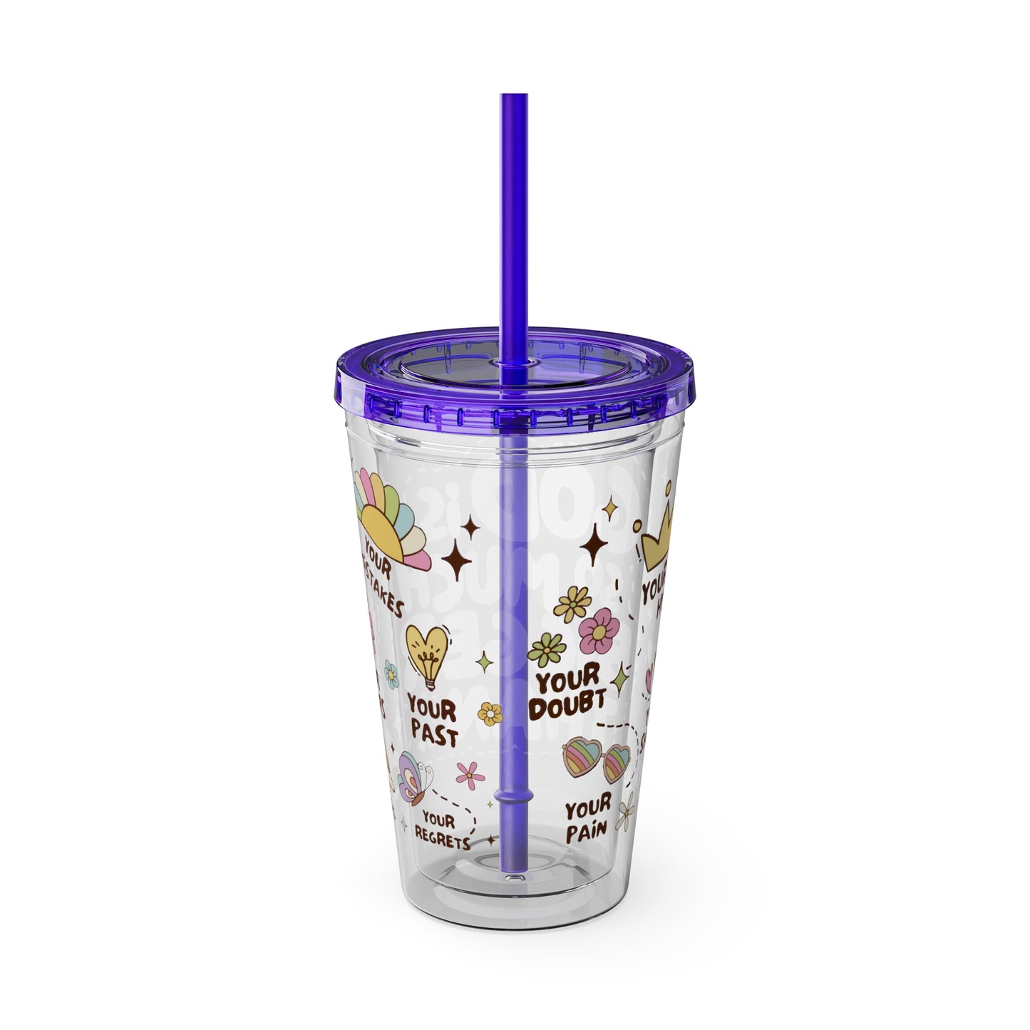 God is Bigger Sunsplash Tumbler with Straw, 16oz