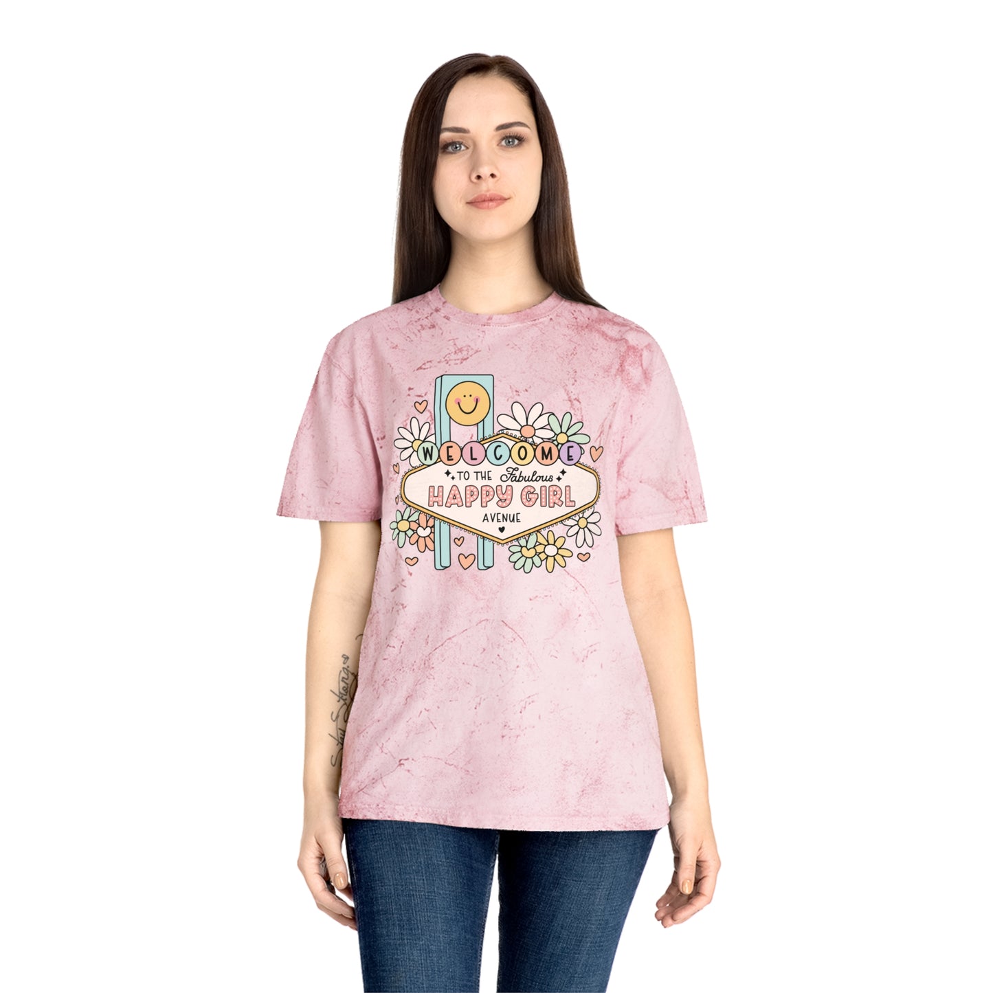 Happy Girl Unisex Color Blast T-Shirt