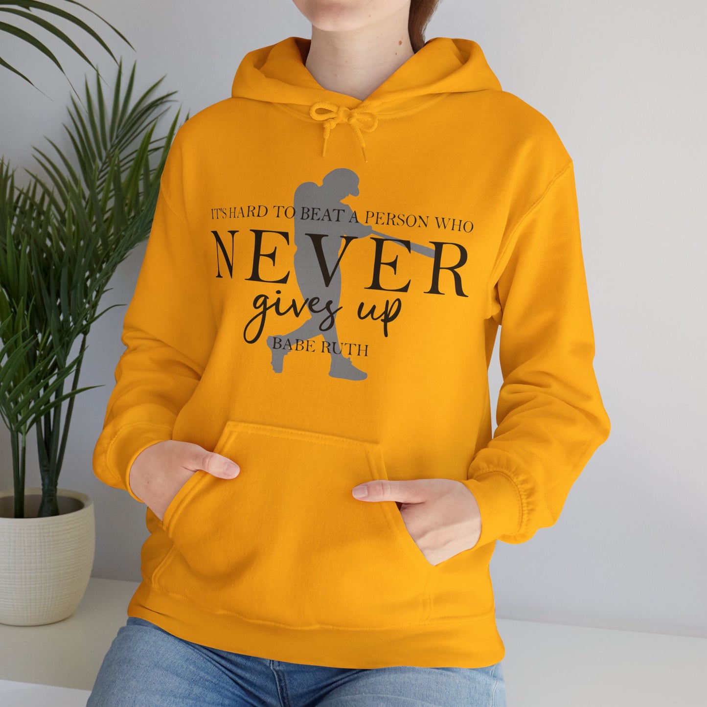 Never Give Up Unisex Heavy Blend™ Hooded Sweatshirt