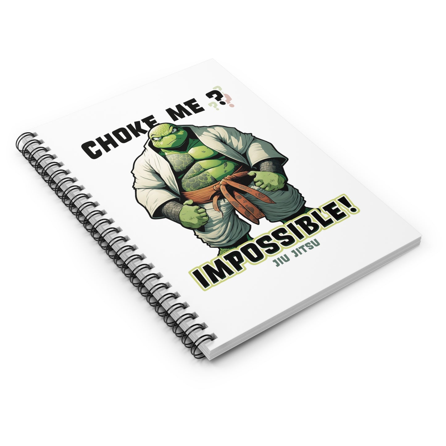 Jiu Jitsu Turtle Spiral Notebook - Ruled Line