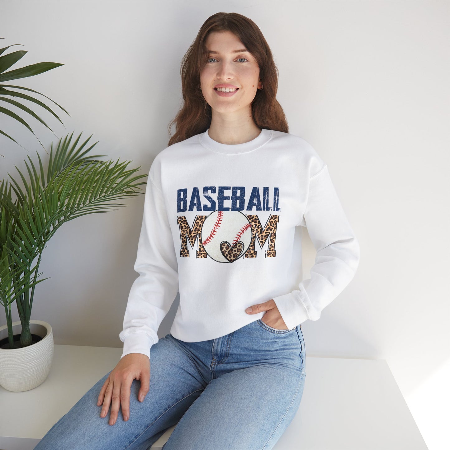 Baseball Mom Unisex Heavy Blend™ Crewneck Sweatshirt