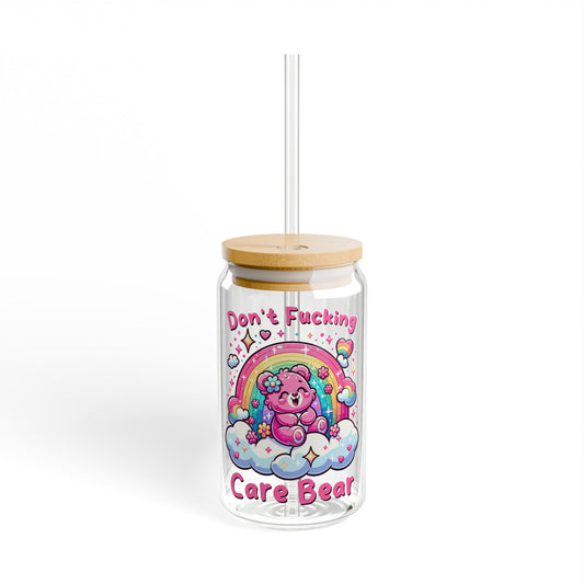 Don't Care Bear Sipper Glass, 16oz