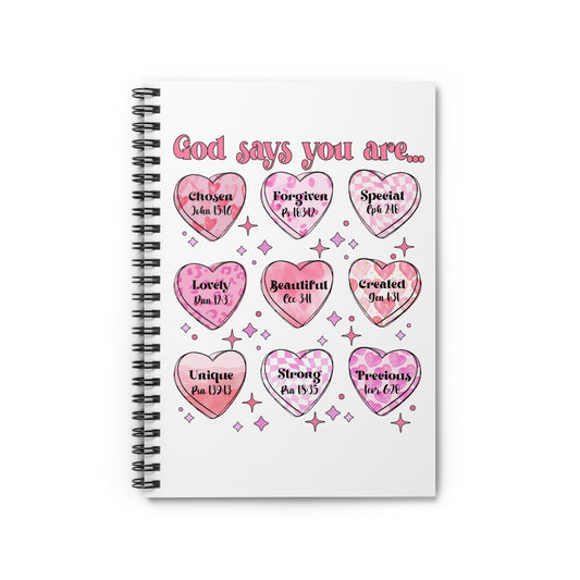 God Says Spiral Notebook - Ruled Line