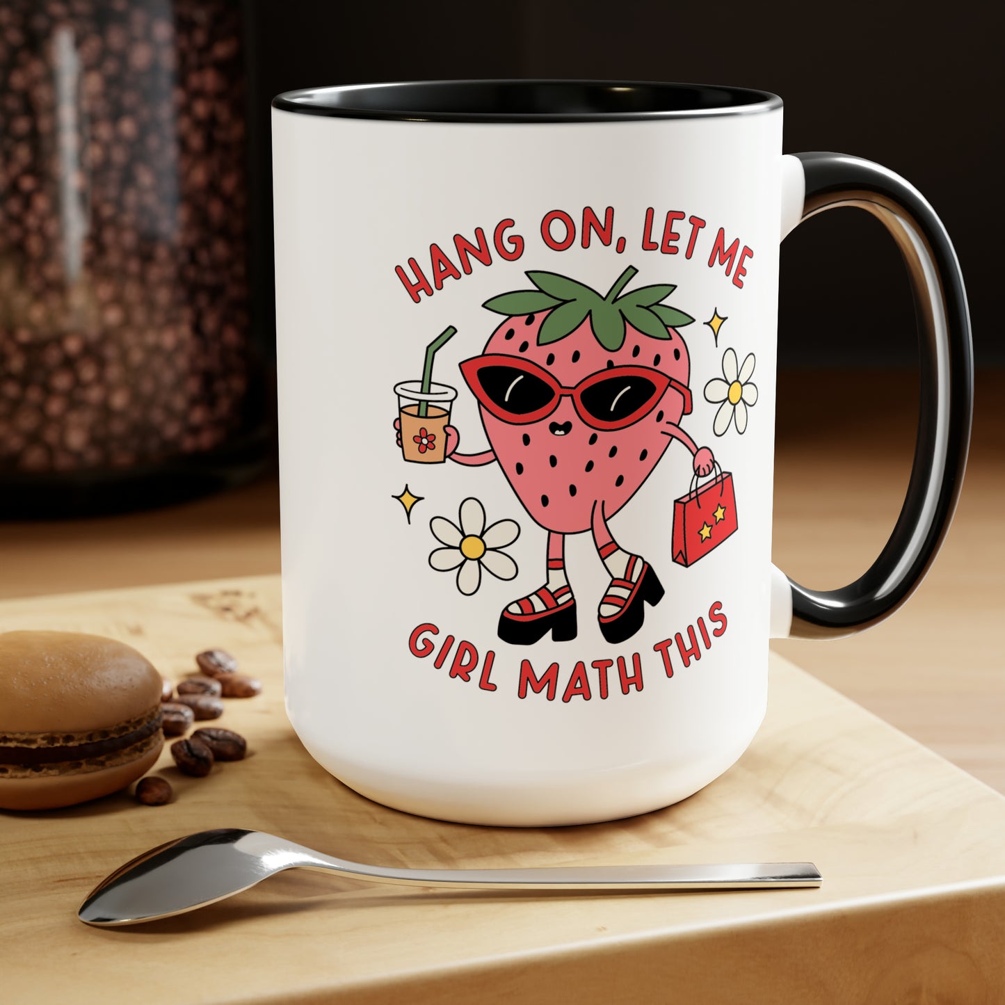 GIRL Math Two-Tone Coffee Mugs, 15oz