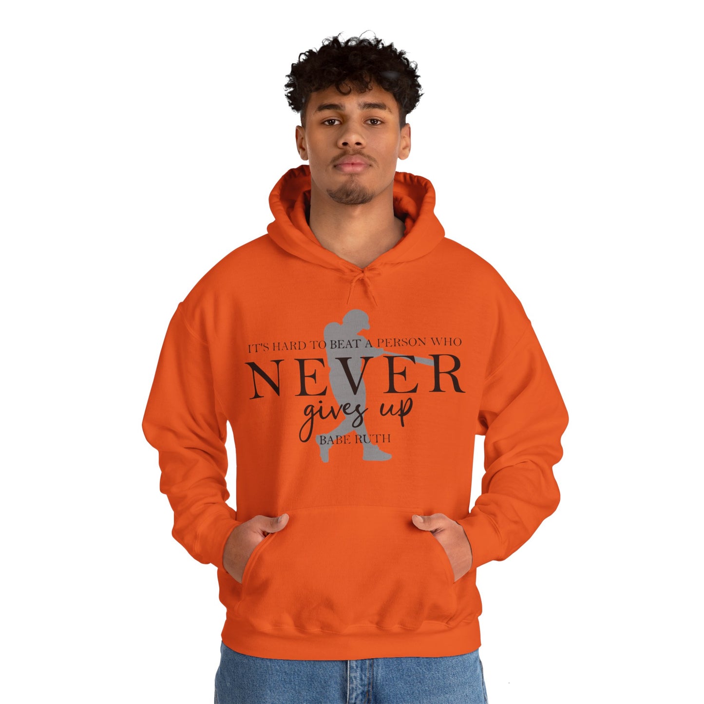 Never Give Up Unisex Heavy Blend™ Hooded Sweatshirt