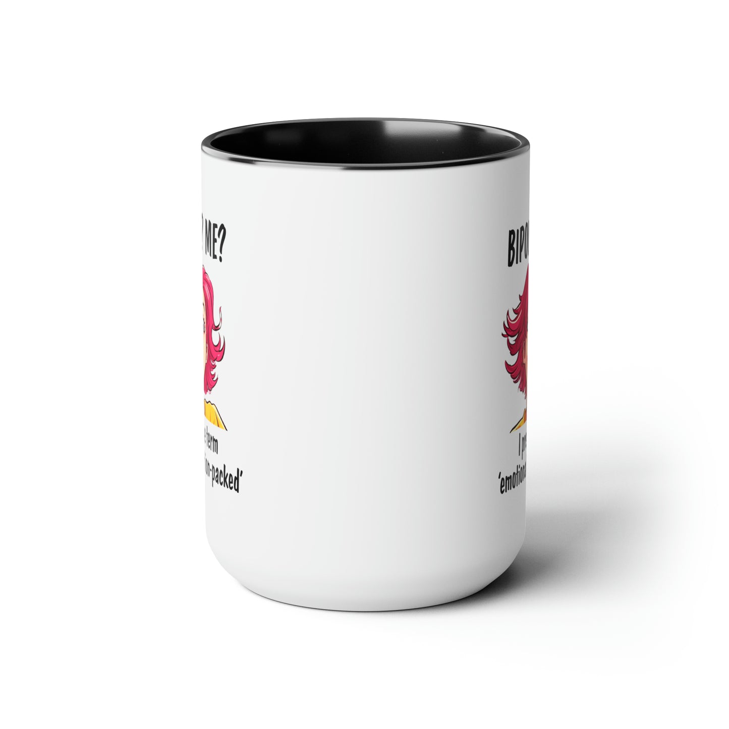 BiPolar Two-Tone Coffee Mugs, 15oz