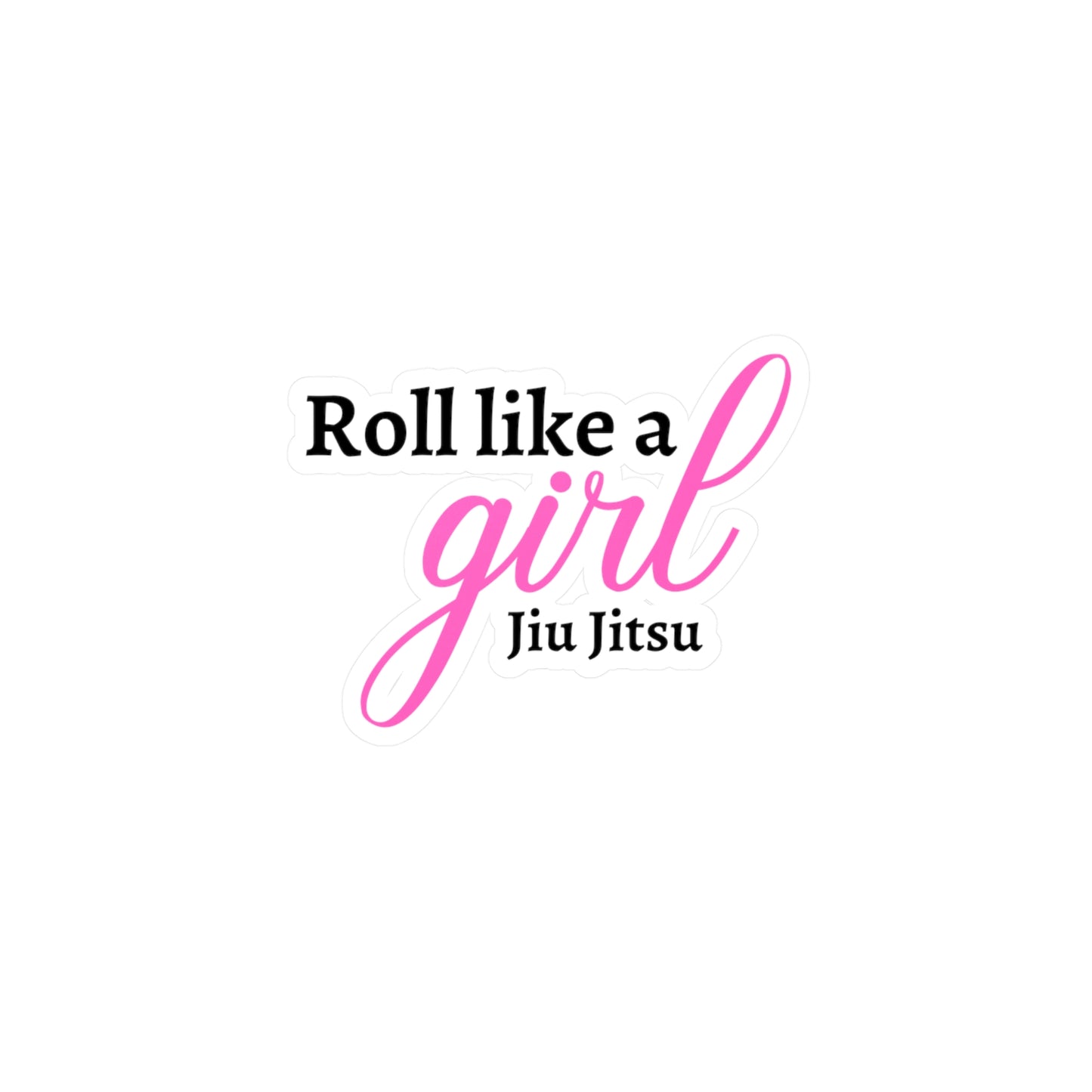 Roll Like A Girl Kiss-Cut Vinyl Decals