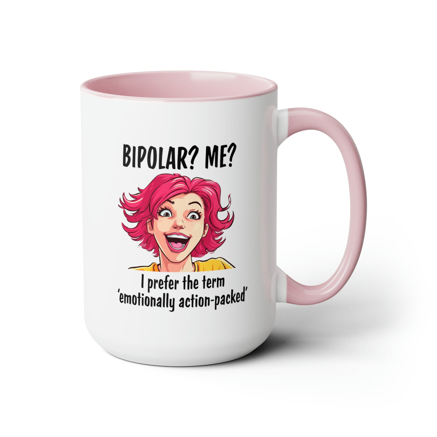 BiPolar Two-Tone Coffee Mugs, 15oz