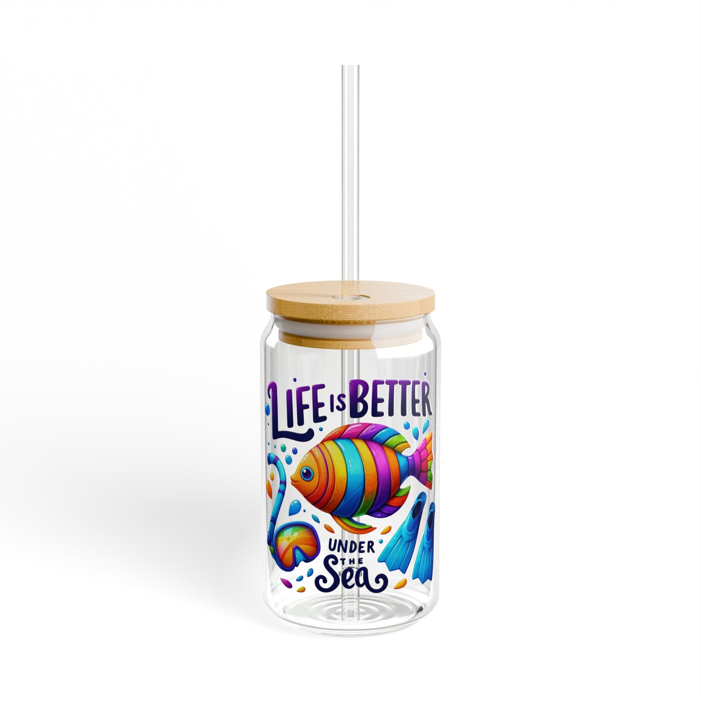 Life is Better Under The Sea Sipper Glass, 16oz