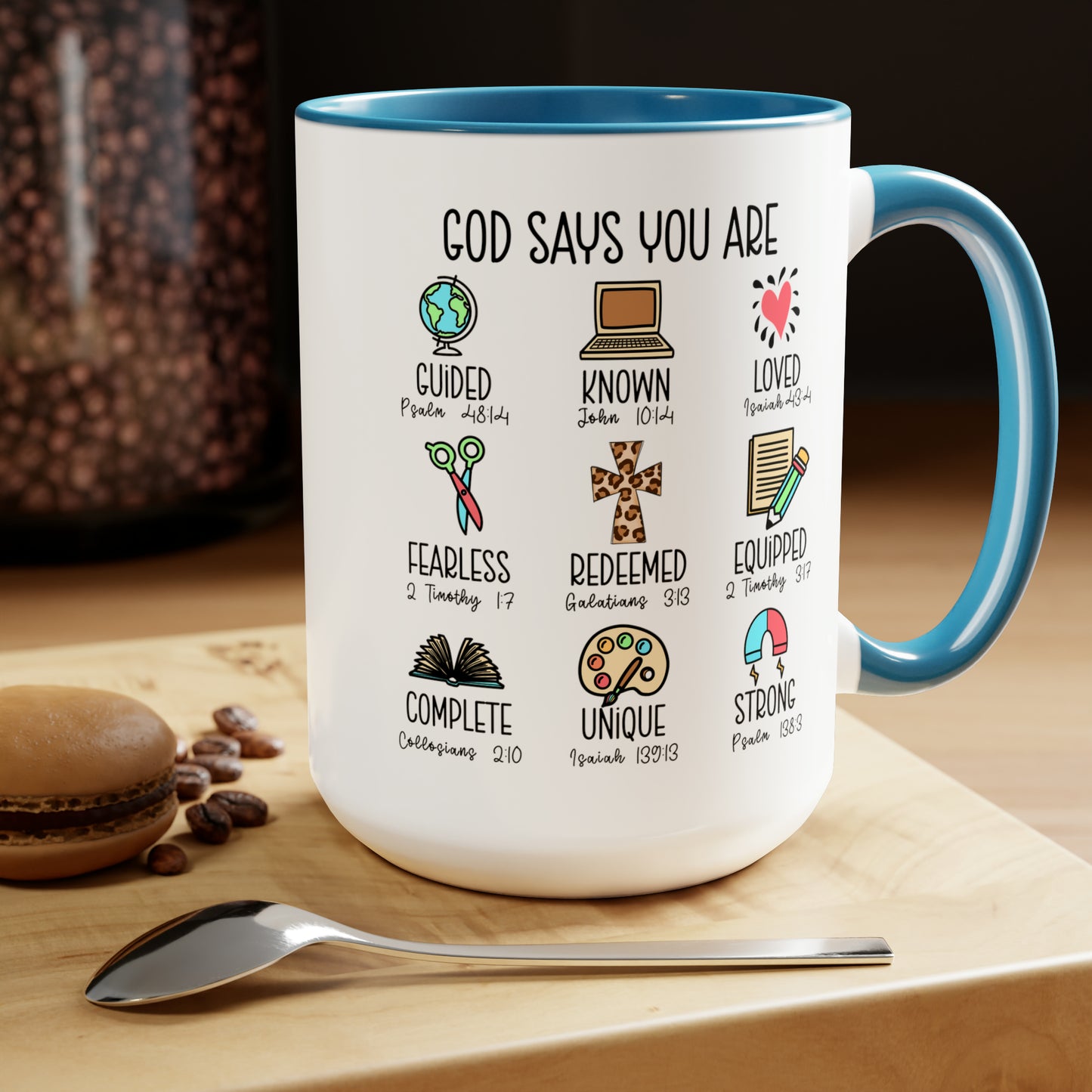 God Says Two-Tone Coffee Mugs, 15oz