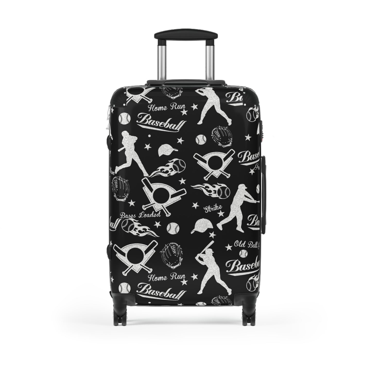 Black and Glitter Baseball Suitcase